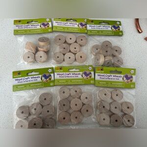 Wooden craft wheels , 8 pc x 6 packages